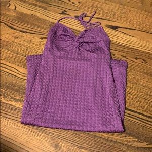 Purple Knitted Halter Dress Size 9/10